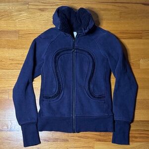 Lululemon Cuddle Up Jacket Heathered Black Swan Size 4